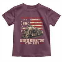 Train USA 250th Anniversary Toddler T Shirt American Iron Spirit Steam Locomotive Railroad Train Engine