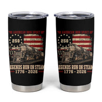 Train USA 250th Anniversary Tumbler Cup American Iron Spirit Steam Locomotive Railroad Train Engine