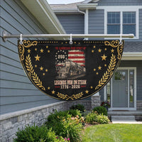 Train USA 250th Anniversary Patriotic Fan Flag American Iron Spirit Steam Locomotive Railroad Train Engine