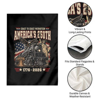 Steam Locomotive Train USA 250th Anniversary Garden Flag Coast To Coast Patriotism Liberty American Flag