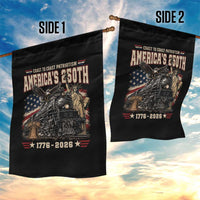 Steam Locomotive Train USA 250th Anniversary Garden Flag Coast To Coast Patriotism Liberty American Flag