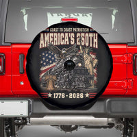 Steam Locomotive Train USA 250th Anniversary Spare Tire Cover Coast To Coast Patriotism Liberty American Flag