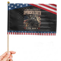 Steam Locomotive Train USA 250th Anniversary Patriotic Handheld Flag Coast To Coast Patriotism Liberty American Flag
