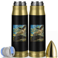 Train USA 250 Year Anniversary 1776 2026 Bullet Tumbler Van Gogh Art Steam Locomotive Railroad Starry Night