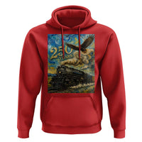 Train USA 250 Year Anniversary 1776 2026 Hoodie Van Gogh Art Steam Locomotive Railroad Starry Night