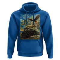Train USA 250 Year Anniversary 1776 2026 Hoodie Van Gogh Art Steam Locomotive Railroad Starry Night