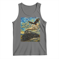 Train USA 250 Year Anniversary 1776 2026 Tank Top Van Gogh Art Steam Locomotive Railroad Starry Night