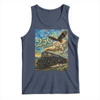Train USA 250 Year Anniversary 1776 2026 Tank Top Van Gogh Art Steam Locomotive Railroad Starry Night