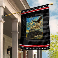 Train USA 250 Year Anniversary 1776 2026 Patriotic Garden Flag Van Gogh Art Steam Locomotive Railroad Starry Night