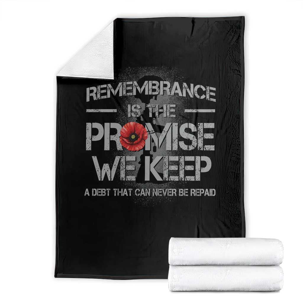 Remembrance Is The Promise We Keep Throw Blanket Memorial Day
