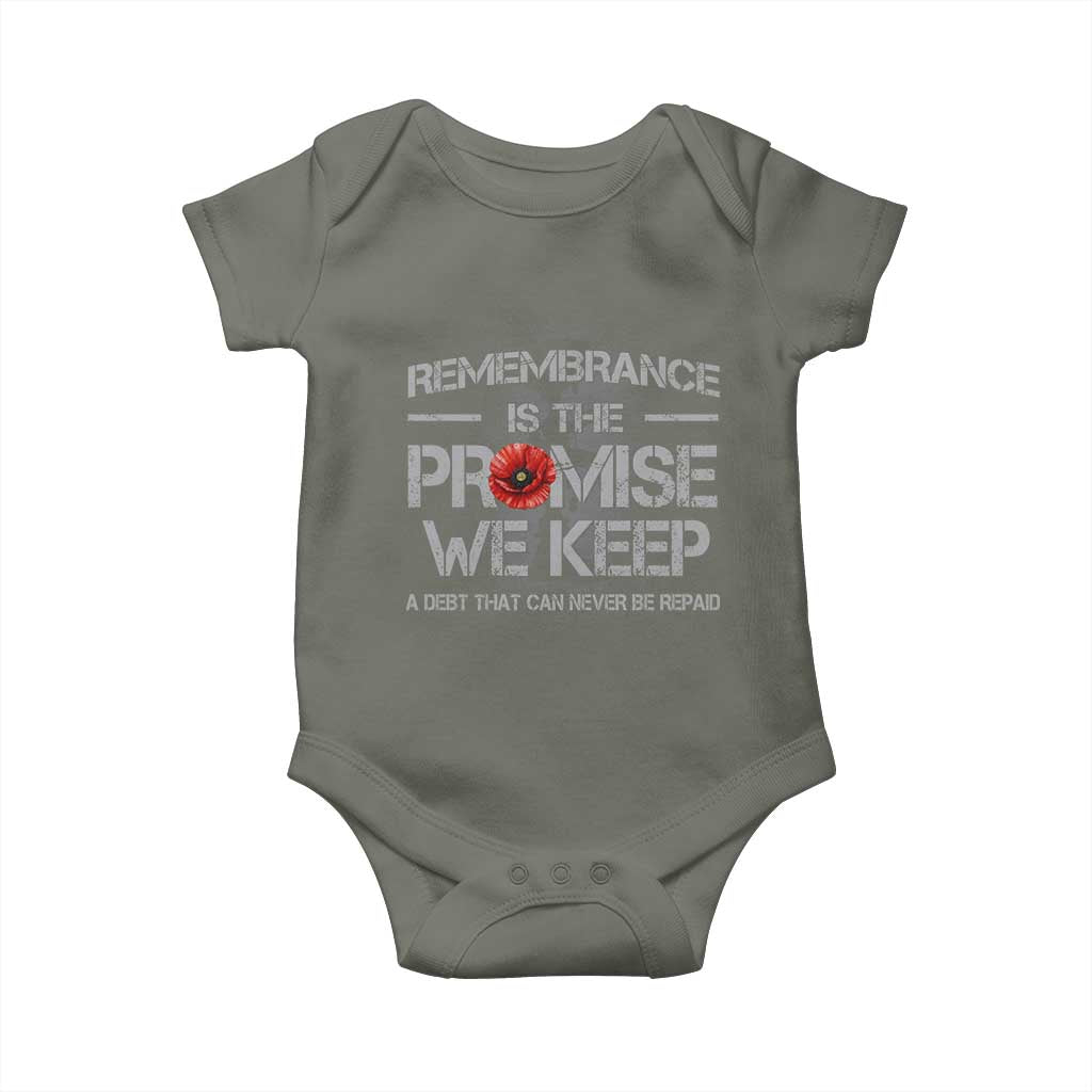 Remembrance Is The Promise We Keep Baby Onesie Memorial Day