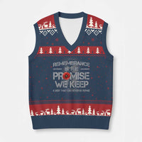 Remembrance Is The Promise We Keep V-Neck Knit Sweater Vest Memorial Day