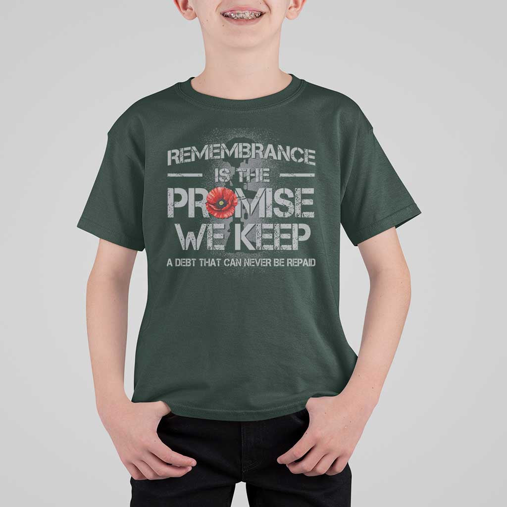 Remembrance Is The Promise We Keep T Shirt For Kid Memorial Day