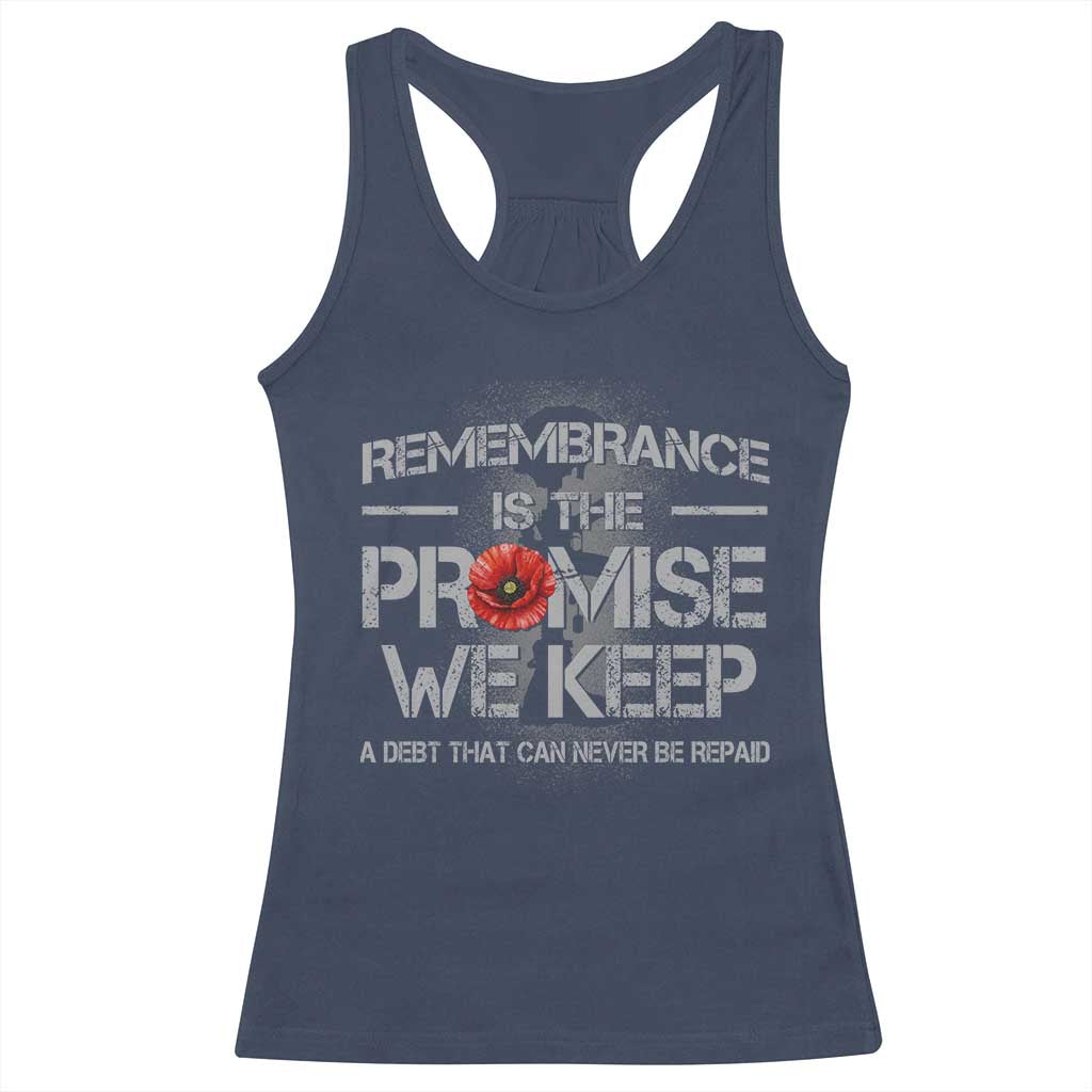 Remembrance Is The Promise We Keep Racerback Tank Top Memorial Day