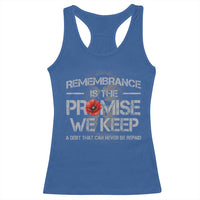 Remembrance Is The Promise We Keep Racerback Tank Top Memorial Day