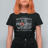 Remembrance Is The Promise We Keep T Shirt For Women Memorial Day