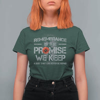 Remembrance Is The Promise We Keep T Shirt For Women Memorial Day