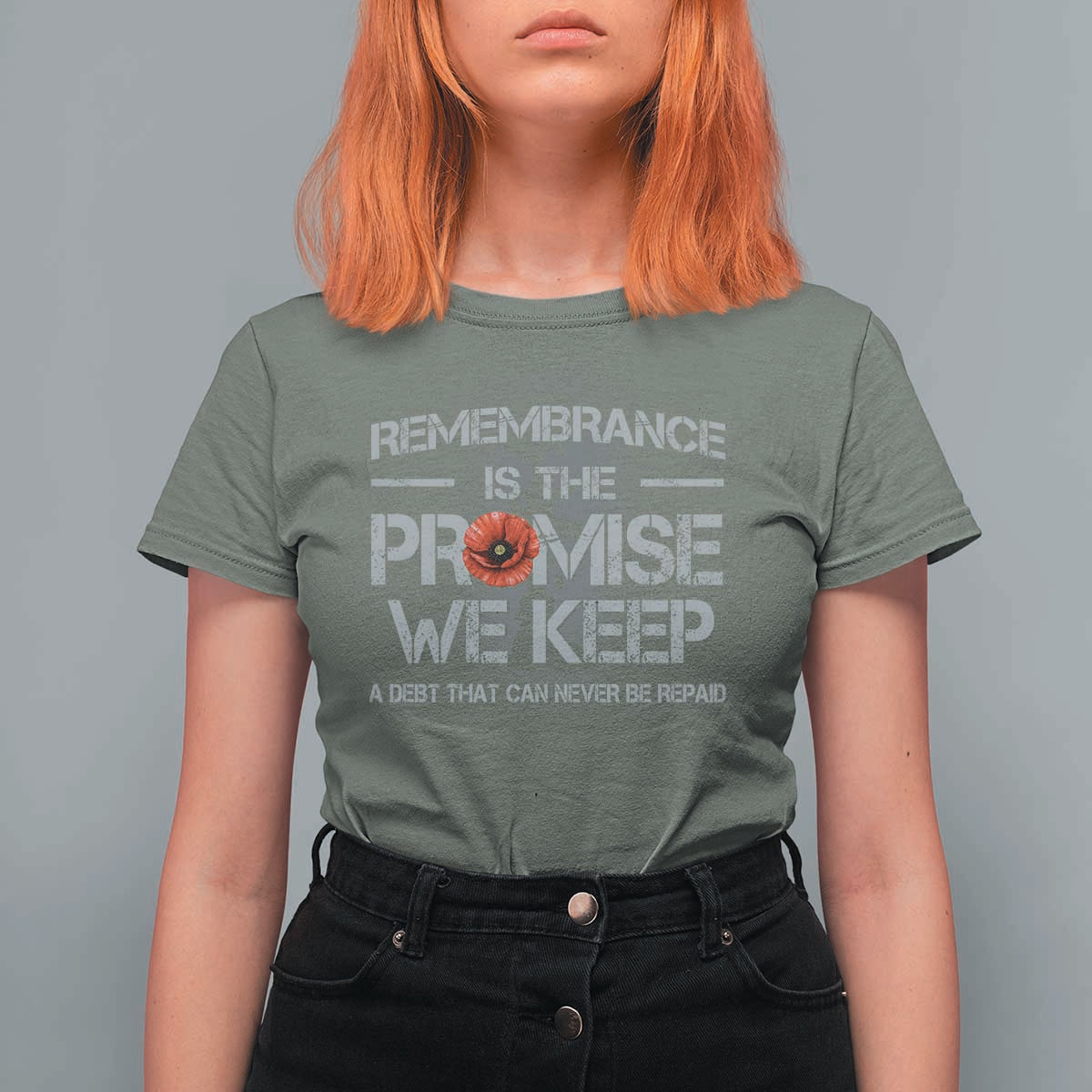 Remembrance Is The Promise We Keep T Shirt For Women Memorial Day