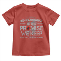 Remembrance Is The Promise We Keep Toddler T Shirt Memorial Day