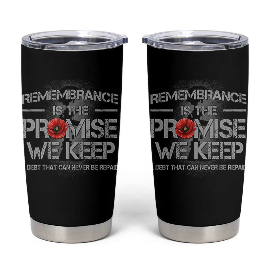 Remembrance Is The Promise We Keep Tumbler Cup Memorial Day