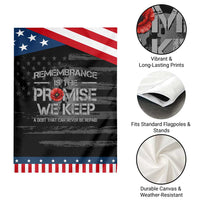 Remembrance Is The Promise We Keep Patriotic Garden Flag Memorial Day