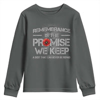 Remembrance Is The Promise We Keep Youth Sweatshirt Memorial Day