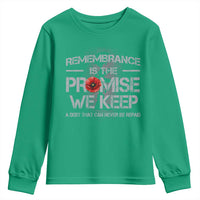 Remembrance Is The Promise We Keep Youth Sweatshirt Memorial Day