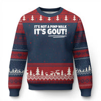 It Is Not A Pimp Walk It Is Gout Ugly Christmas Sweater Old Man Medical Humor