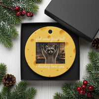 Y'all Were Feral But I Lowkey Love You Ceramic Ornament Funny Raccoon Teacher