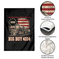 Train USA 250th Anniversary Garden Flag American Iron Legacy Steam Locomotive Railroad Train Engine
