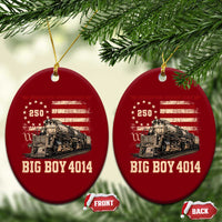 Train USA 250th Anniversary Ceramic Ornament American Iron Legacy Steam Locomotive Railroad Train Engine