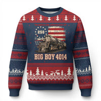 Train USA 250th Anniversary Ugly Christmas Sweater American Iron Legacy Steam Locomotive Railroad Train Engine