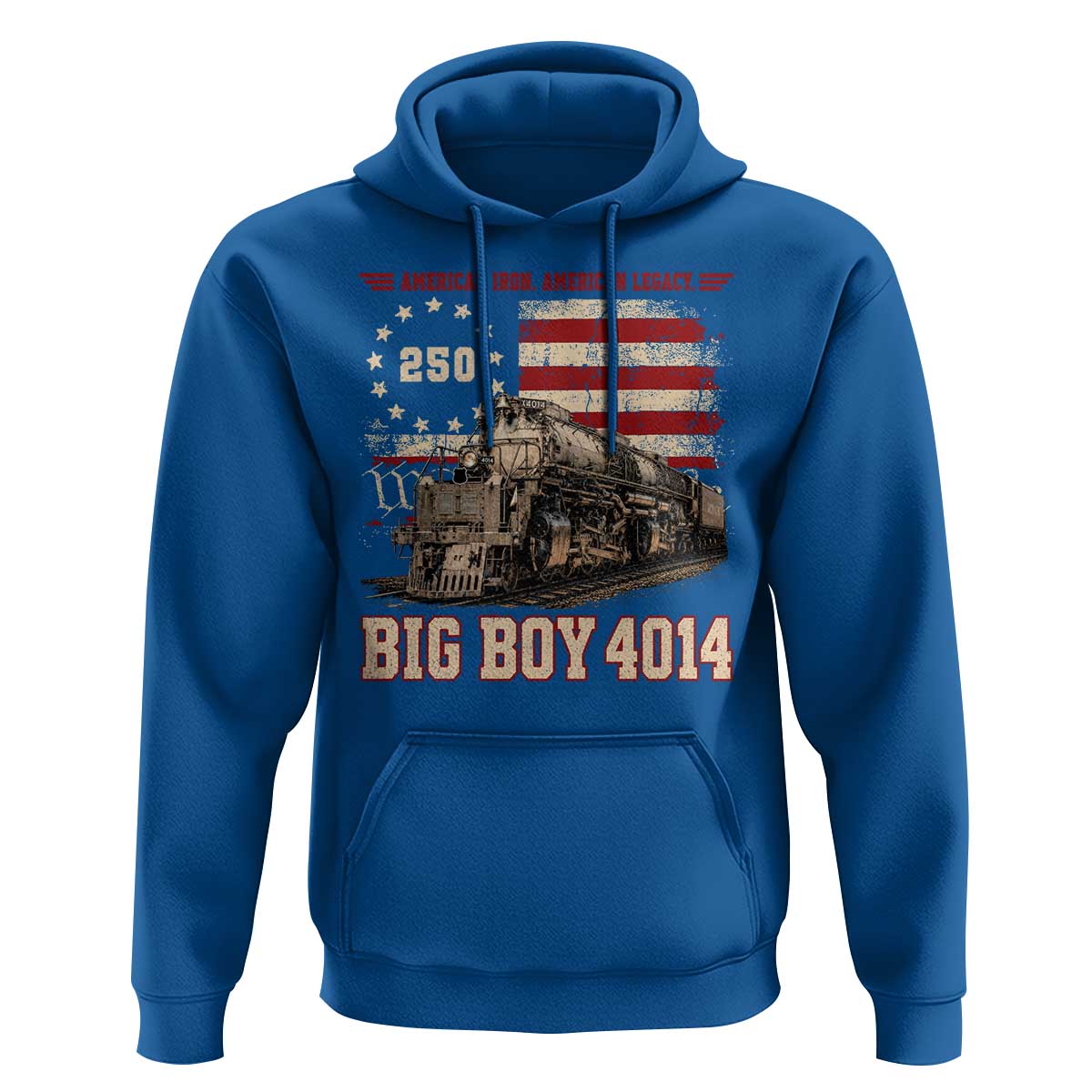 Train USA 250th Anniversary Hoodie American Iron Legacy Steam Locomotive Railroad Train Engine