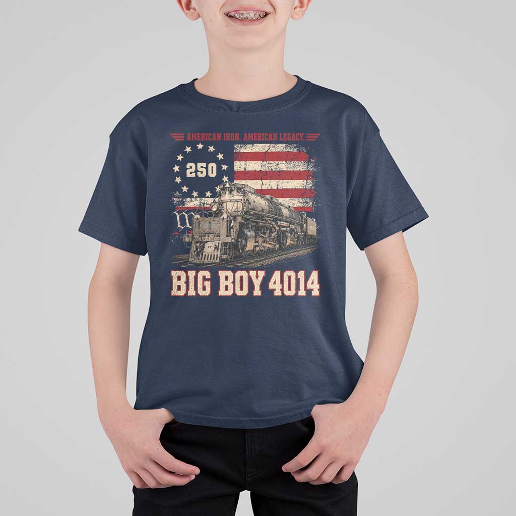 Train USA 250th Anniversary T Shirt For Kid American Iron Legacy Steam Locomotive Railroad Train Engine