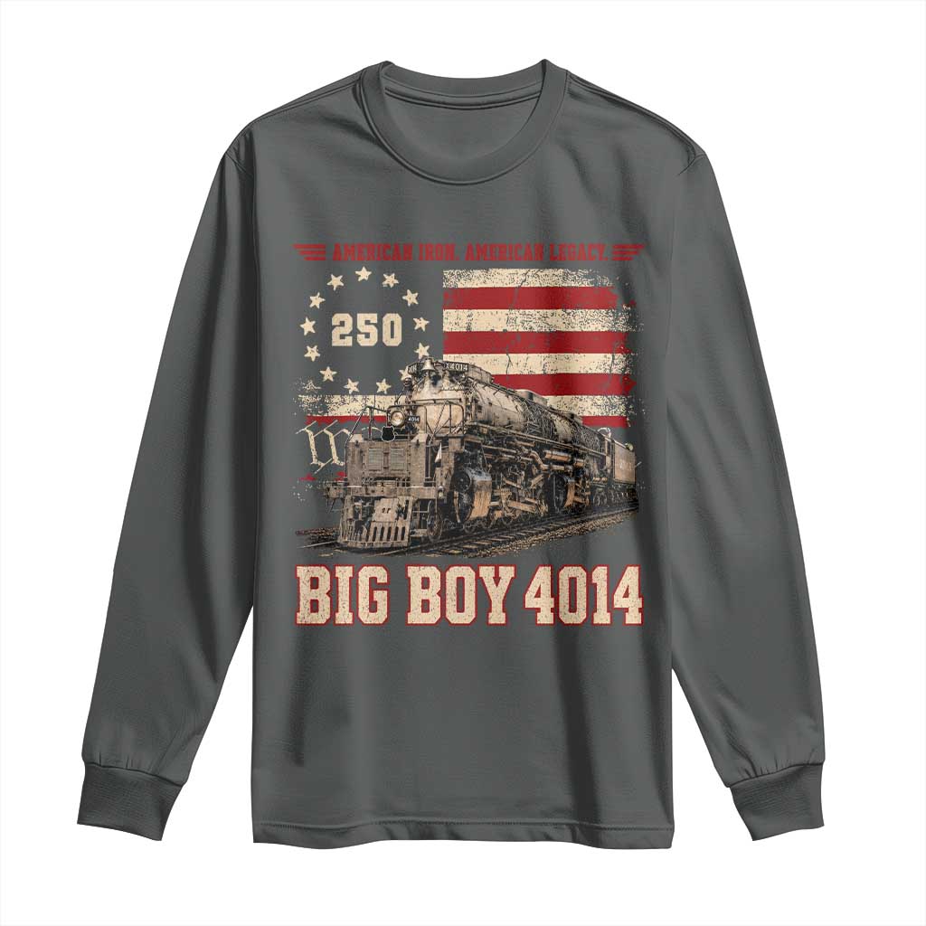 Train USA 250th Anniversary Long Sleeve Shirt American Iron Legacy Steam Locomotive Railroad Train Engine