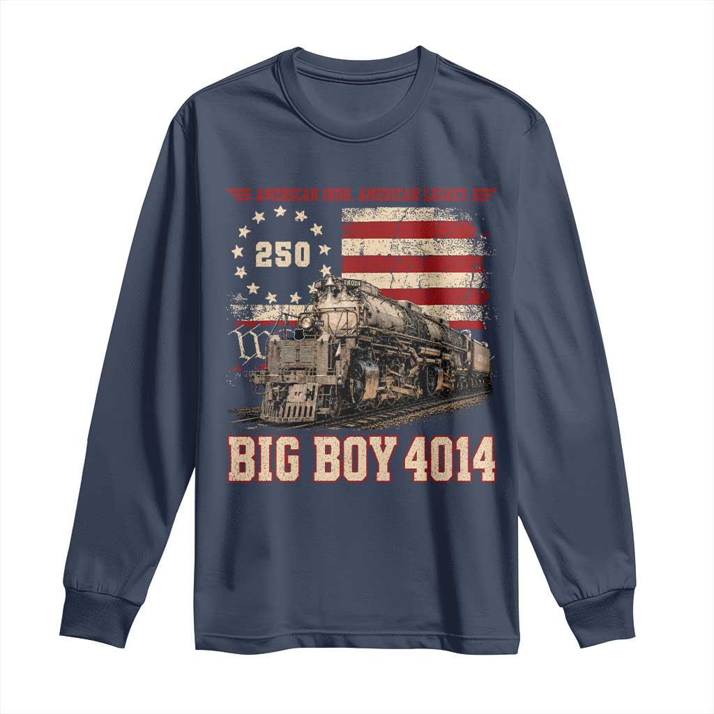 Train USA 250th Anniversary Long Sleeve Shirt American Iron Legacy Steam Locomotive Railroad Train Engine