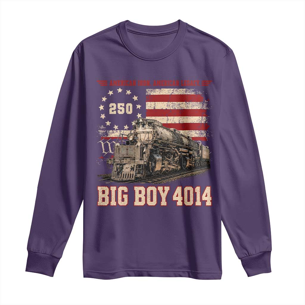 Train USA 250th Anniversary Long Sleeve Shirt American Iron Legacy Steam Locomotive Railroad Train Engine