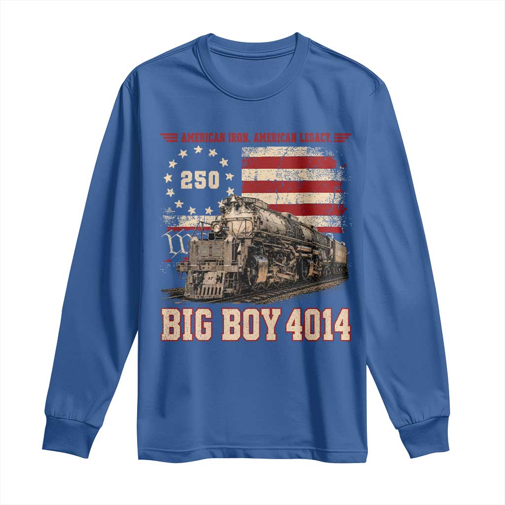 Train USA 250th Anniversary Long Sleeve Shirt American Iron Legacy Steam Locomotive Railroad Train Engine