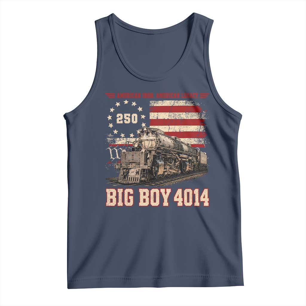 Train USA 250th Anniversary Tank Top American Iron Legacy Steam Locomotive Railroad Train Engine