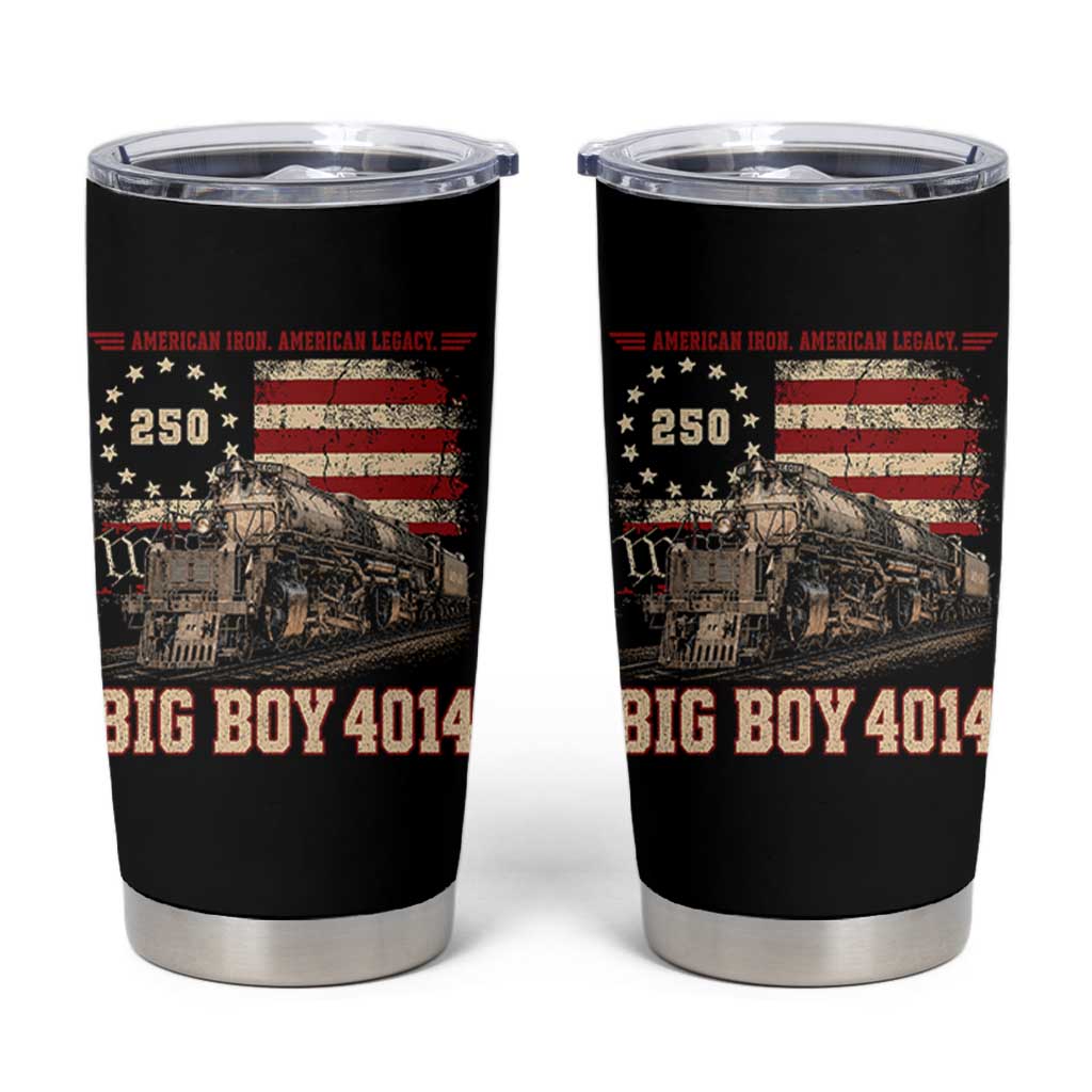 Train USA 250th Anniversary Tumbler Cup American Iron Legacy Steam Locomotive Railroad Train Engine