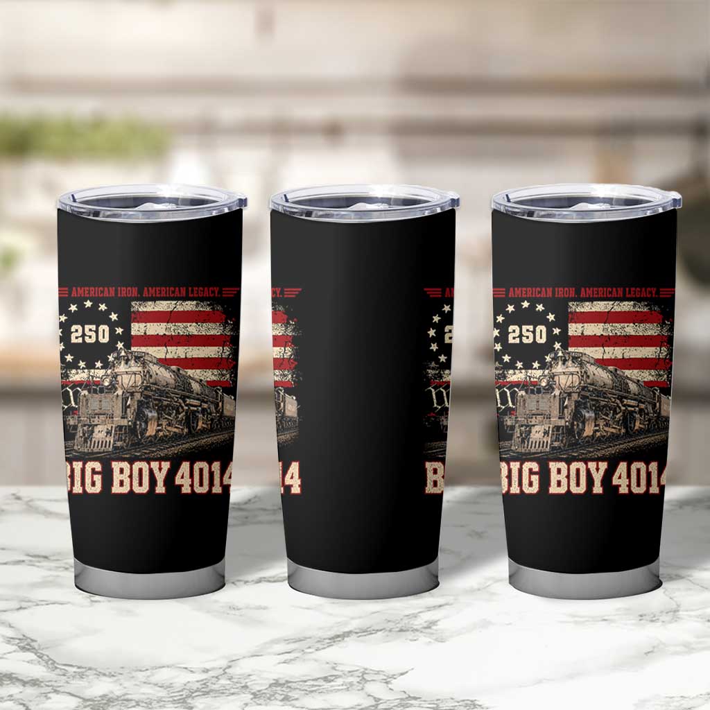 Train USA 250th Anniversary Tumbler Cup American Iron Legacy Steam Locomotive Railroad Train Engine