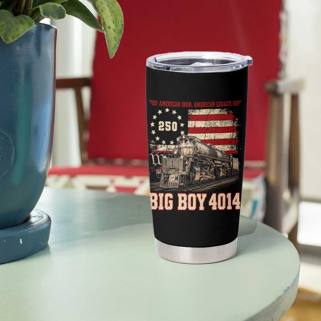 Train USA 250th Anniversary Tumbler Cup American Iron Legacy Steam Locomotive Railroad Train Engine
