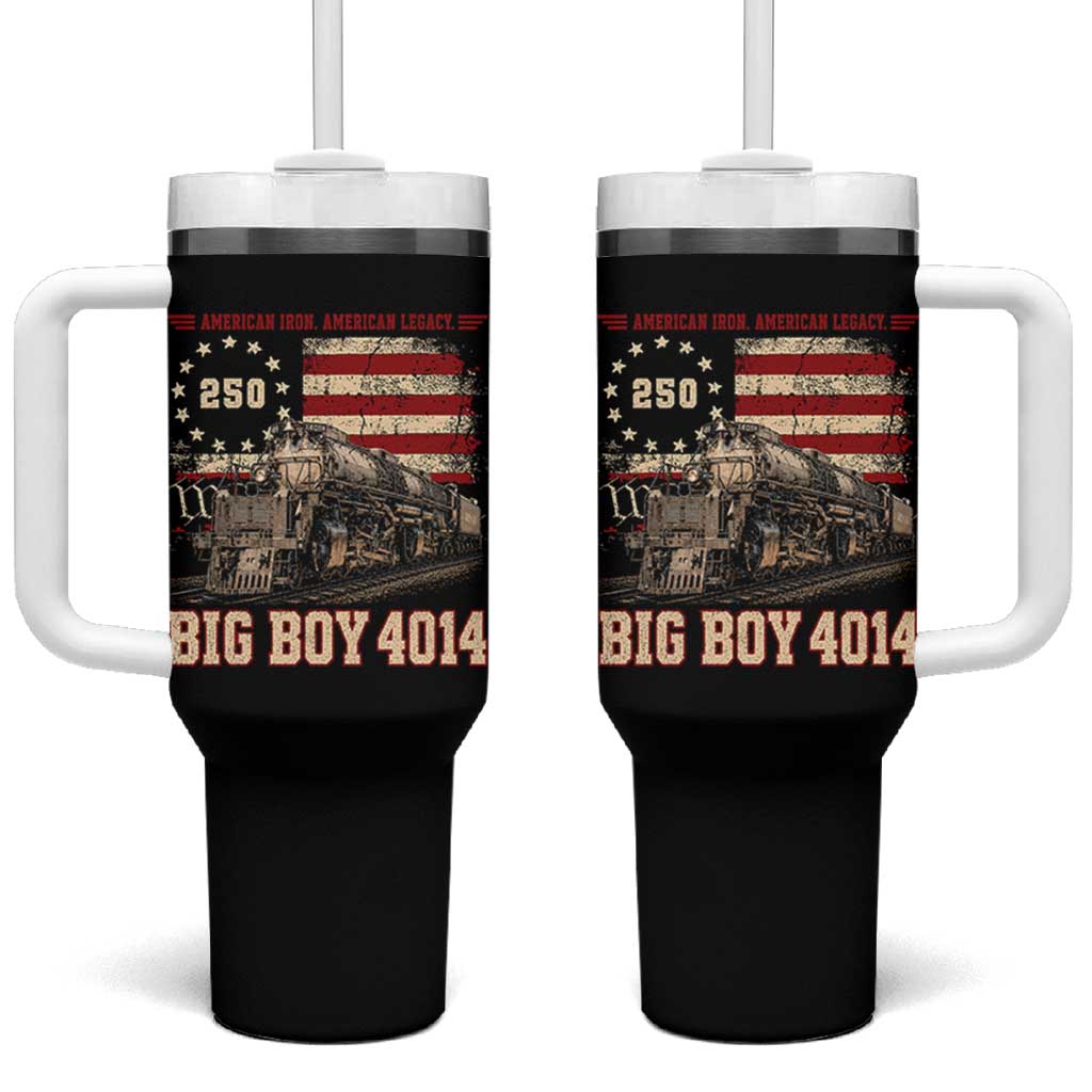 Train USA 250th Anniversary Tumbler With Handle American Iron Legacy Steam Locomotive Railroad Train Engine