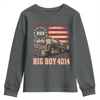 Train USA 250th Anniversary Youth Sweatshirt American Iron Legacy Steam Locomotive Railroad Train Engine