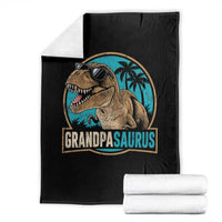 Dinosaur Grandfather Throw Blanket Funny Grandpasaurus Fathers Day Family Matching
