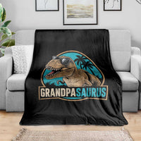 Dinosaur Grandfather Throw Blanket Funny Grandpasaurus Fathers Day Family Matching