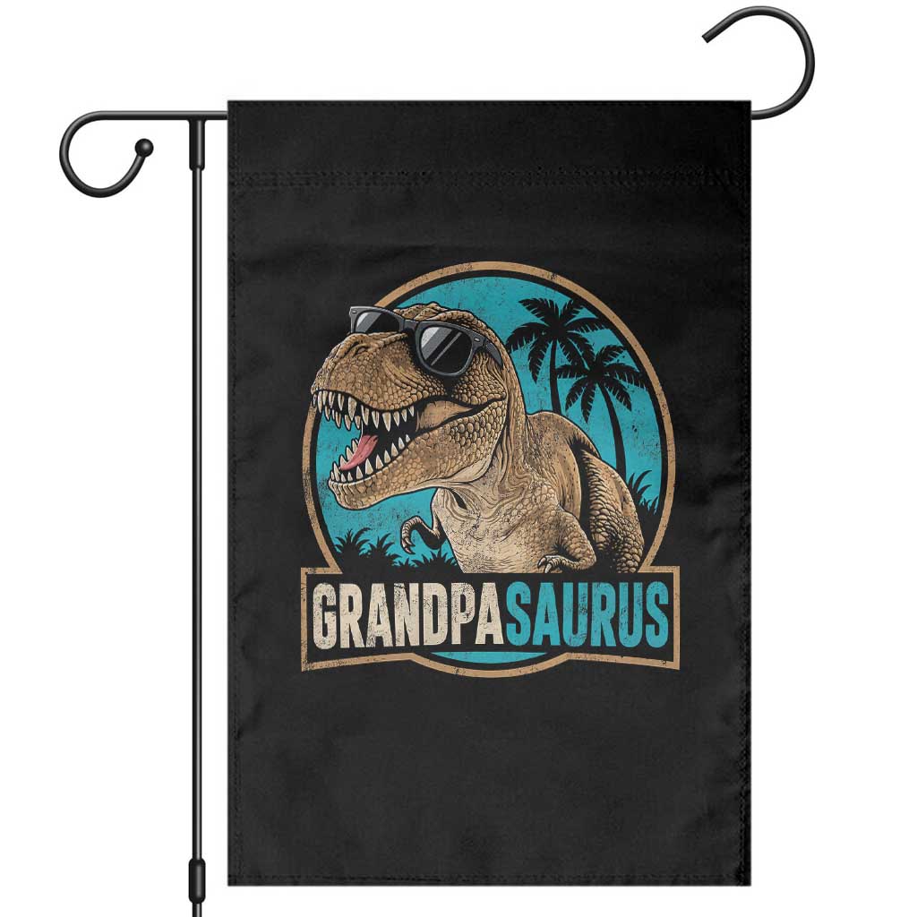 Dinosaur Grandfather Garden Flag Funny Grandpasaurus Fathers Day Family Matching