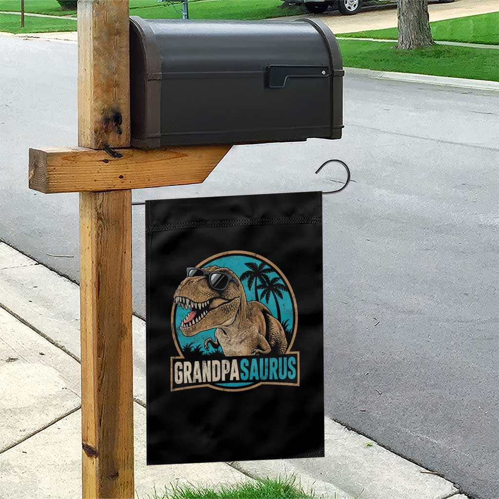 Dinosaur Grandfather Garden Flag Funny Grandpasaurus Fathers Day Family Matching