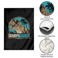 Dinosaur Grandfather Garden Flag Funny Grandpasaurus Fathers Day Family Matching