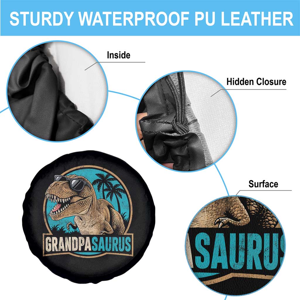 Dinosaur Grandfather Spare Tire Cover Funny Grandpasaurus Fathers Day Family Matching